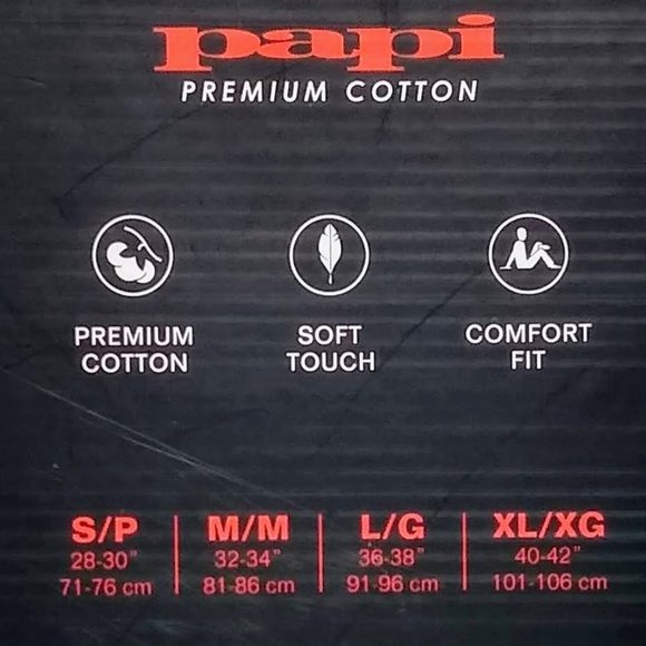 papi 6 Pack Low Rise Cotton Brief SMALL - Picture 3 of 5